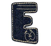Mono-Quick Lettera E Blu Toppa Termoadesiva Lettere 2,2 x 3,3 cm per Bambini Adulti con Nome Iniziali Monogramma Personalizzato, Sport Squadra Calcio Numeri Trasferimento Decorazione