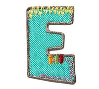 Mono-Quick Lettera E Multicolore Toppa Termoadesiva Lettere 2,2 x 3,3 cm per Bambini Adulti con Nome Iniziali Monogramma Personalizzato, Sport Squadra Calcio Numeri Trasferimento Decorazione
