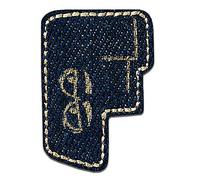 Mono-Quick Lettera F Blu Toppa Termoadesiva Lettere 2 x 3,2 cm per Bambini Adulti con Nome Iniziali Monogramma Personalizzato, Sport Squadra Calcio Numeri Trasferimento Decorazione