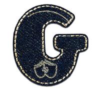 Mono-Quick Lettera G Blu Toppa Termoadesiva Lettere 3,1 x 3,3 cm per Bambini Adulti con Nome Iniziali Monogramma Personalizzato, Sport Squadra Calcio Numeri Trasferimento Decorazione