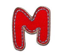 Mono-Quick Lettera M Multicolore Toppa Termoadesiva Lettere 2,8 x 3,2 cm per Bambini Adulti con Nome Iniziali Monogramma Personalizzato, Sport Squadra Calcio Numeri Trasferimento Decorazione