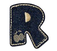 Mono-Quick Lettera R Blu Toppa Termoadesiva Lettere 2,8 x 3,4 cm per Bambini Adulti con Nome Iniziali Monogramma Personalizzato, Sport Squadra Calcio Numeri Trasferimento Decorazione