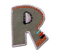 Mono-Quick Lettera R Multicolore Toppa Termoadesiva Lettere 2,8 x 3,4 cm per Bambini Adulti con Nome Iniziali Monogramma Personalizzato, Sport Squadra Calcio Numeri Trasferimento Decorazione