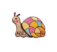 Mono-Quick Lumaca colorata animale - Toppe Termoadesive Patch Toppa Ricamate, Misura: 3,3 x 4,4 cm