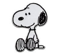 Mono Quick Noccioline Snoopy - Toppe Termoadesive Patch Toppa Ricamate, Misura: 7,6 x 5,7 cm