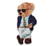 Mono-Quick Orso in abito animale - Toppe Termoadesive Patch Toppa Ricamate, Misura: 8,6 x 4,6 cm