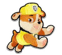 Mono-Quick Paw Patrol Rubble Patch Termoadesivo 6,1 x 6,3 cm per Bambini con Super Cuccioli Cane Eroe Avventura, Pantaloni Jeans Ginocchio Riparazione Toppe