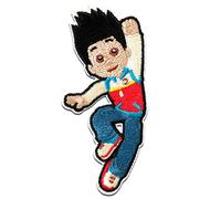 Mono-Quick Paw Patrol Ryder Patch Termoadesivo 7,8 x 3,5 cm per Bambini con Super Cuccioli Cane Eroe Avventura, Pantaloni Jeans Ginocchio Riparazione Toppe