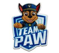 Mono-Quick Paw Patrol Squadra Chase Patch Termoadesivo 6,5 x 4,8 cm per Bambini con Super Cuccioli Cane Eroe Avventura, Pantaloni Jeans Ginocchio Riparazione Toppe