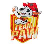 Mono-Quick Paw Patrol Squadra Marshall Patch Termoadesivo 7,1 x 5,4 cm per Bambini con Super Cuccioli Cane Eroe Avventura, Pantaloni Jeans Ginocchio Riparazione Toppe