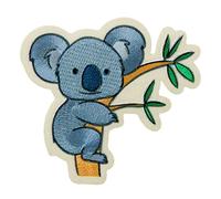 Mono-Quick Ricicla Koala Ramo Animale Think Verde Toppe Adesive Animali 6,4 x 6,7 cm per Bambini con Stoffa Tessuto Cotone Originale, Cane Gatto Vestiti Pantaloni Jeans Cucire Riparazione