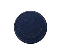 Mono Quick® Smiley© - Toppa termoadesiva da applicare con il ferro da stiro, dimensioni: 5 x 5 cm (blu)