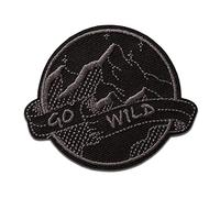 Mono Quick Vai a caccia di animali nero - Toppe Termoadesive Patch Toppa Ricamate, Misura: 5,5 x 6,5 cm