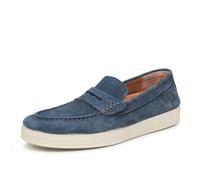 Mono Way Mocassini In Suede Blu - Uomo Scarpe Mocassini Casual E Urban