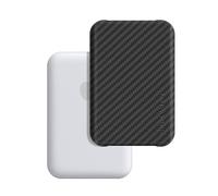 MONOCARBON MagSafe-Battery-Pack-Case, custodia in fibra di carbonio per iPhone 15 Pro Max, custodia portatile MagSafe per iPhone 14, 13, 12, colore: viola opaco