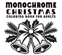 Monochrome Christmas Coloring Book for Adults: Relaxing One Color Holiday Illustrations with Traditional Decorations, Festive Trees, Wreaths, Candles and Seasonal Charm