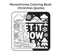 Monochrome Coloring Book - Christmas Quotes