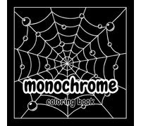 Monochrome Coloring Book: "Intricate Single-Color Designs for Stress Relief & Mindfulness - Landscapes, Mandalas, Animals & Patterns"