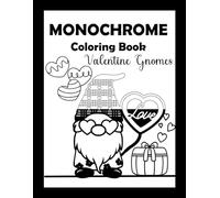 Monochrome Coloring Book Valentine Gnomes