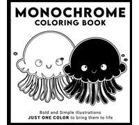Monochrome Coloring Book With Ocean Scene: An Ocean-Themed Coloring Pages for Peaceful Moments