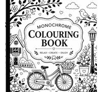 Monochrome Colouring book: Mindfull and calaming one colour designs for adults