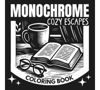 Monochrome Cozy Escapes Coloring Book: Reverse Black & White Coloring Book for Adults and Teens | Mindful, Restful Moments of Calm and Creativity