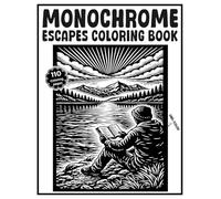 Monochrome Escapes: A Bold Nature Coloring Book for Adults and Teens Featuring High-Contrast Landscapes for Stress Relief and Relaxation