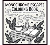 Monochrome Escapes Coloring Book: Escape Into The Beauty Of Simplicity - Unwind, Focus, And Express Your Creativity With Just One Color.
