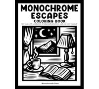Monochrome Escapes: Coloring book for adults and all ages - Get away with relaxing illustrations