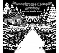 Monochrome Escapes: Quiet Paths A Relaxing Adult Coloring Book Featuring Peaceful Forest Trails, Winding Roads, and Calming Nature Scenes