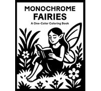 Monochrome Fairy Coloring Book: One Color Black Ink Fairies for Relaxation - Easy, Cozy, and Stress Relief Coloring for Adults, Kids, and All Ages