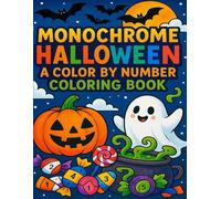 Monochrome Halloween: A Color by Number Coloring Book