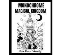 Monochrome Magical Kingdom Coloring Book: Bold & Easy Fantasy Scenes Featuring Castles, Fairies, Dragons, Unicorns, Wizards & Princesses