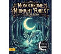 Monochrome Midnight Forest Coloring Book Vol.2: A Relaxing Collection of Cozy Nighttime Forest Scenes - High-Contrast Black & White Illustrations for Stress Relief & Adult Creativity