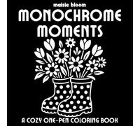 Monochrome Moments: A Seriously Cozy One-Pen Coloring Book for Adults with Easy Black and White Designs