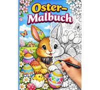 Monochrome Ostern Malbuch für Erwachsene: Intricate Bunny & Egg Designs - Black & White Coloring Book for Relaxation & Stress Relief