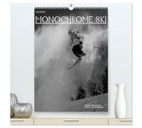 Monochrome Ski (hochwertiger Premium Wandkalender 2026 DIN A2 hoch), Kunstdruck in Hochglanz: Verschiedene Skimotive von meinen Reisen. Different b/w images of my skiing ventures