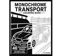 Monochrome Transport Coloring Book