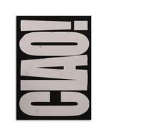 Monochrome Typography Poster Ciao Bold Text Design Canvas Wall Art for Bedroom Living Room(Framed,08x12inch(20x30cm))