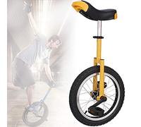 monociclo, Bicicletta a ruota singola con ruota antiscivolo da 20 pollici, con cerchio in lega, pneumatico extra spesso, sedile regolabile, for sport all'aria aperta, fitness, esercizi, salute(Yellow)