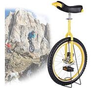 monociclo, Monociclo da 24/20/18/16 pollici, monociclo con ruote antiscivolo, pneumatici montagna Equitazione Esercizio di autoequilibrio Balance Bike Sport all'aria aperta fitness(Yellow,16inches)