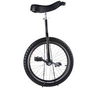 monociclo, Monociclo da 24/20/18/16 pollici, monociclo for adulti, con cerchio in lega, pneumatico extra spesso, sedile regolabile, for sport all'aria aperta, fitness, esercizi, salute(Black,20inches)