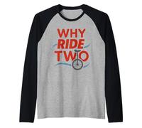 Monociclo Rider Una Ruota Circo Equilibrio Sport Estremo Umorismo Maglia con Maniche Raglan
