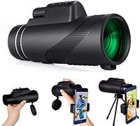 Monocolare High Power HD Monocular Telescope, 80 x 100, HD Monocular con Smartphone Holder e Tripod, Waterclosed Monocular, per Bird Watching, Camping, Hiking, Travel, Hunting
