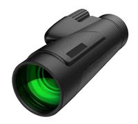 Monocolo 12x50 Grande Prisma Singolo ad Alta Definizione Portatile | Nero, Vetro e Plastica, con Treppiede e Supporto Telefono, 1 Pezzo per Partite e Giochi