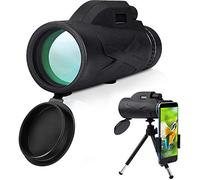 Monocolo HD ad alta potenza 80 x 100 con supporto per smartphone e treppiede Monocolo impermeabile con per birdwatching, viaggi, campeggio, caccia, escursionismo, telescopio monoculare