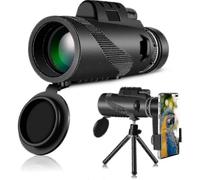 Monocolo HD ad alta potenza 80x100 con supporto per smartphone, treppiede e adattatore per telefono, impermeabile, ideale per il birdwa