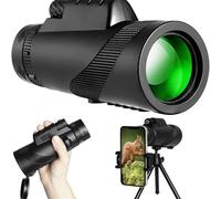 Monocolo telescopico ad alta potenza con treppiede e adattatore per smartphone, monocolo ad alta definizione per adulti, adatto per escursionismo, caccia, osservazione delle stelle, nero 2