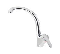 RUBINETTO MISCELATORE MONOCOMANDO PER LAVELLO CUCINA MANIGLIA CROMO SATINATO