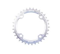 Monocorona Mtb 104BCD Rotondo Ovale Stretto Largo Corona MTB Mountain Bike Bicicletta 104BCD 30T 32T 34T 36T 38T Guarnitura Piastra Dente parti Corone Per Bicicletta ( Size : 30T , Color : Round Silve